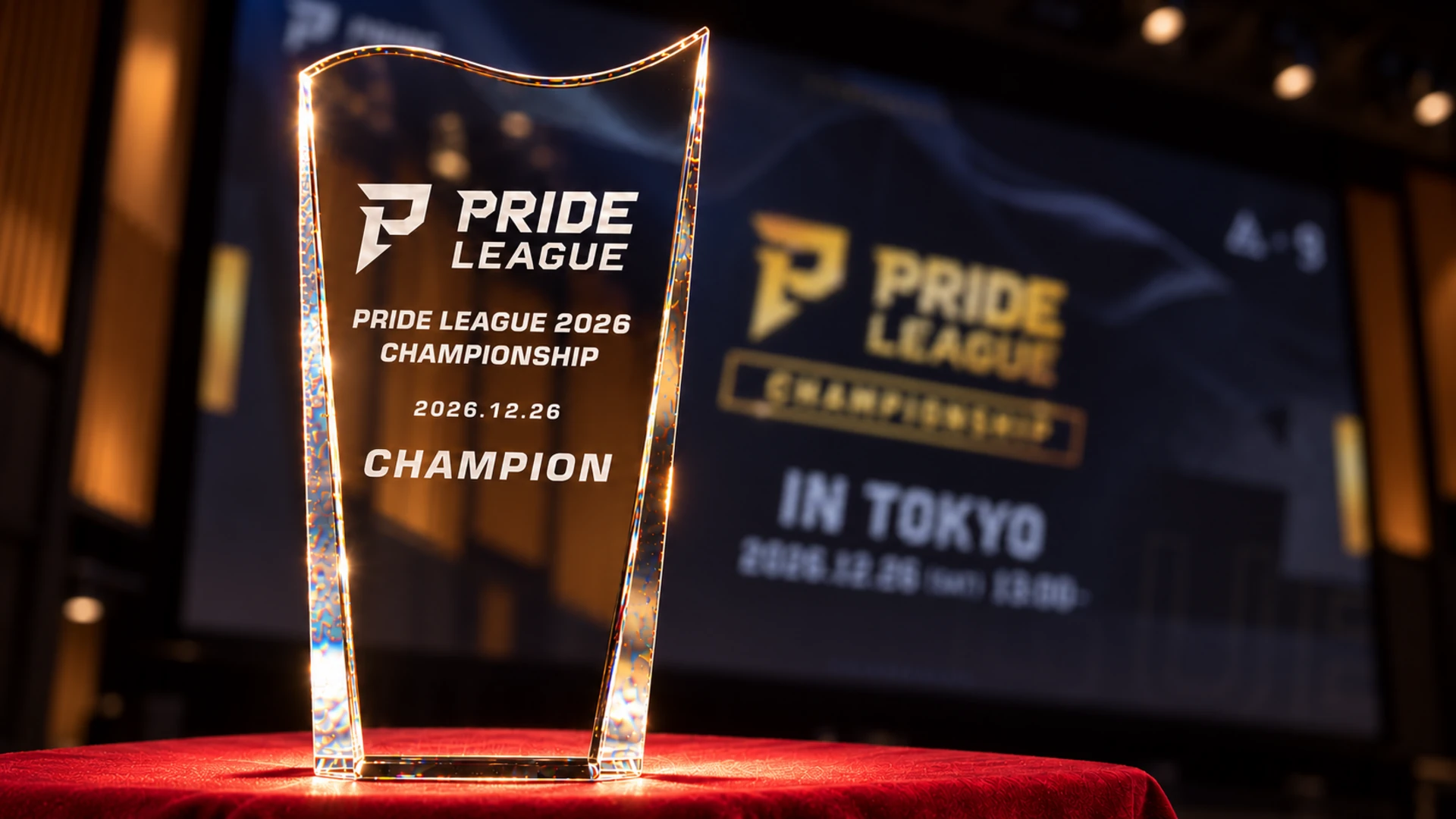 CHAMPIONSHIPのクリスタルトロフィー